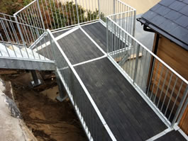 Easy Deck System to give access to a headland holiday home in North Wales 