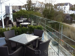 Finished Infinity Balcony at the new Zinc Cafe / Restaurant Abersoch