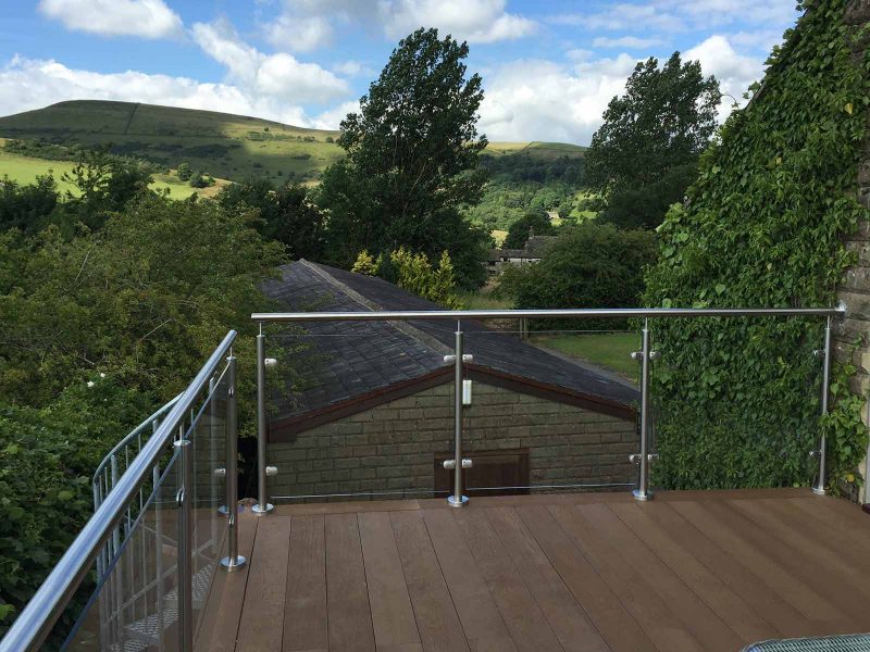 balcony glass stainless steel high peak district