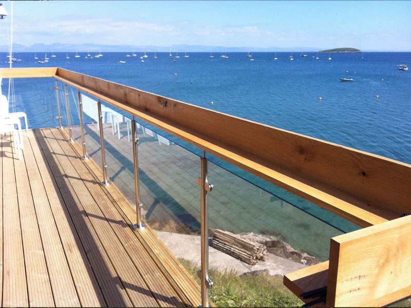 glass steel balcony yacht club abersoch