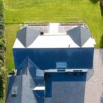 aerial view frameless glass balustrades abersoch