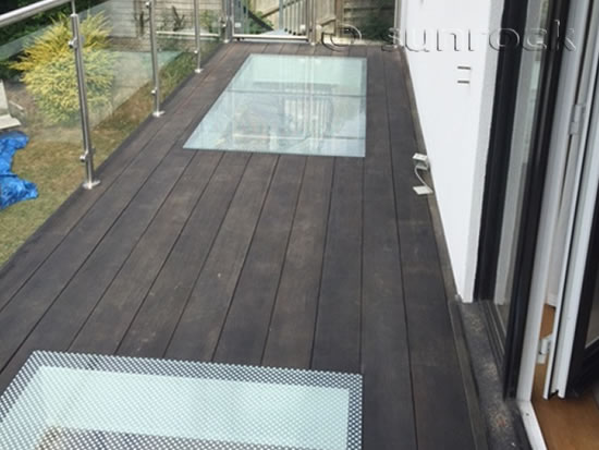 Millboard Balcony Decking Glass Floor Panel Inserts Sunrock